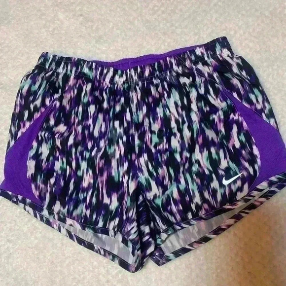 Nike Dri-Fit shorts with panty Size XS colors purple lavender turquoise black - Picture 1 of 6